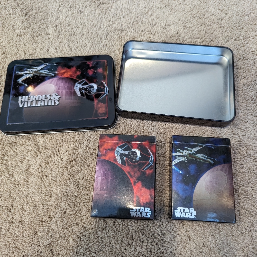 Star Wars Heroes & Villains Playing Cards 2 Sets New - Picture 4 of 5